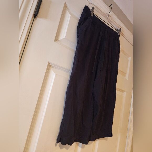 Kim Rogers stretchy black capri sweatpants S - Picture 2 of 3